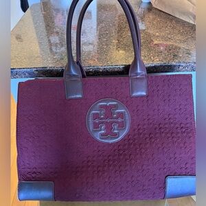 Tory Burch Burgundy Tote Bag